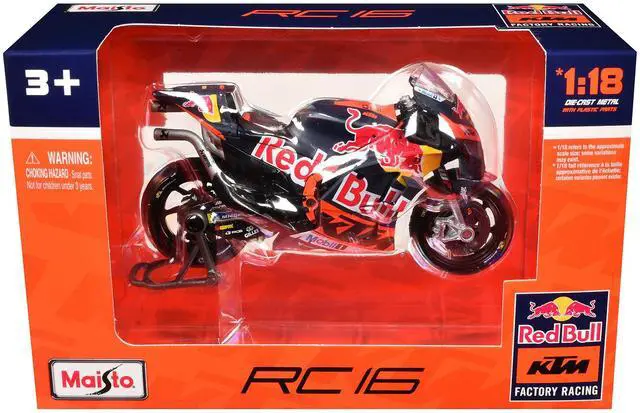 Main image of KTM RC16 Motorcycle #33 Brad Binder MotoGP "Red Bull KTM Factory Racing" 1/18 Diecast Model by Maisto