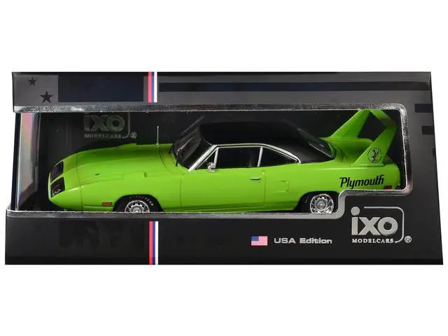 Alt view image 5 of 6 - 1970 Plymouth Road Runner Superbird Green with Black Vinyl Top 1/43 Diecast Model by IXO Models