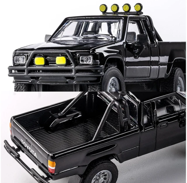 Alt view image 2 of 6 - 1985 Toyota Hilux SR5 Pickup Truck Black "Collection" Series 1/64 Diecast Model Car by Majorette