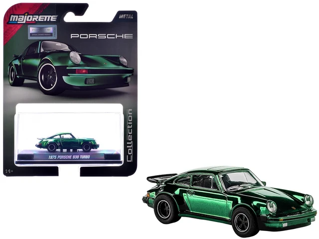 Main image of 1975 Porsche 930 Turbo Green Metallic "Collection" Series 1/64 Diecast Model Car by Majorette