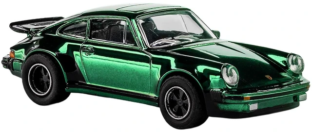 Alt view image 4 of 6 - 1975 Porsche 930 Turbo Green Metallic "Collection" Series 1/64 Diecast Model Car by Majorette