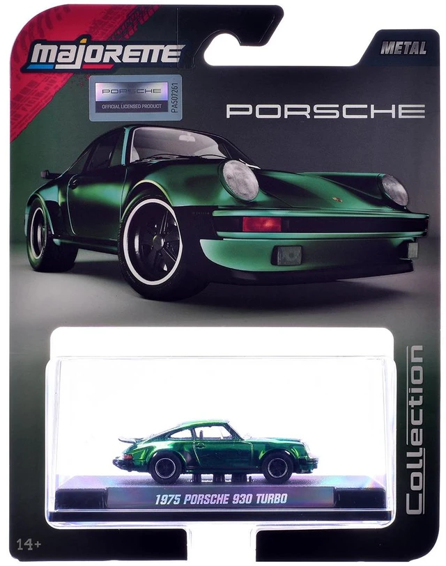 Alt view image 5 of 6 - 1975 Porsche 930 Turbo Green Metallic "Collection" Series 1/64 Diecast Model Car by Majorette