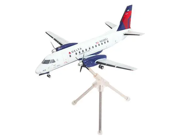 Alt view image 2 of 6 - Saab 340B Commercial Aircraft White with Red and Blue Tail 1/200 Diecast Model Airplane by GeminiJets