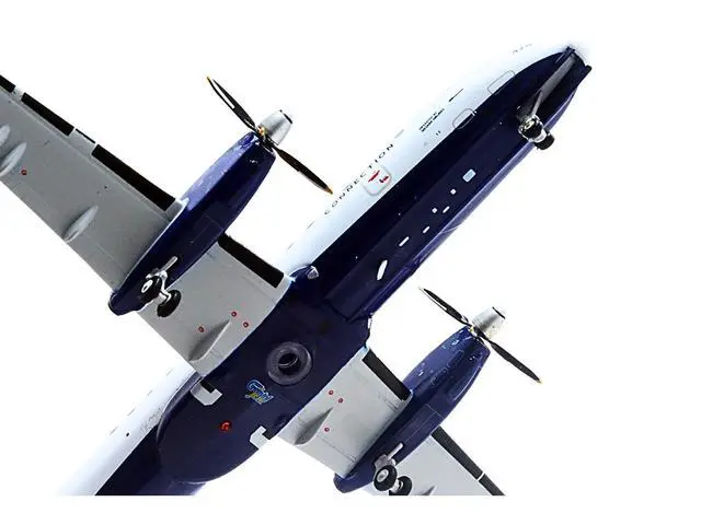 Alt view image 6 of 6 - Saab 340B Commercial Aircraft White with Red and Blue Tail 1/200 Diecast Model Airplane by GeminiJets