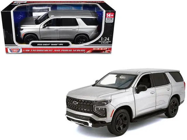 Main image of 2025 Chevrolet Tahoe PPV Silver Metallic "Custom Builder's Kit" Series 1/24 Diecast Model Car by Motormax