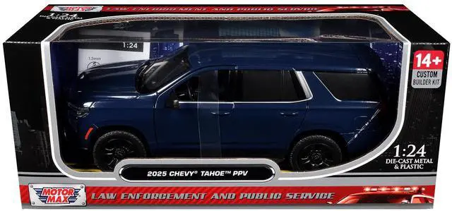 Alt view image 7 of 7 - 2025 Chevrolet Tahoe PPV Dark Blue "Custom Builder's Kit" Series 1/24 Diecast Model Car by Motormax