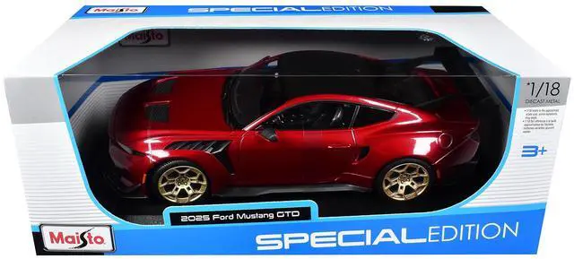 Alt view image 6 of 6 - 2025 Ford Mustang GTD Red Metallic with Black Top "Special Edition" Series 1/18 Diecast Model Car by Maisto
