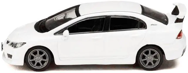 Alt view image 3 of 6 - Honda Mugen Civic Type R (FD2) RHD (Right Hand Drive) Championship White "JDM64" Series 1/64 Diecast Model Car by Hobby Japan
