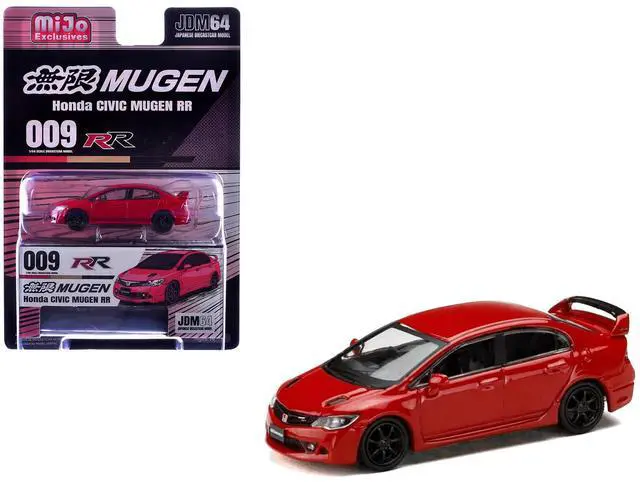 Main image of Honda Civic Mugen RR (FD2) RHD (Right Hand Drive) Milano Red "JDM64" Series 1/64 Diecast Model Car by Hobby Japan