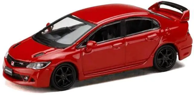 Alt view image 2 of 6 - Honda Civic Mugen RR (FD2) RHD (Right Hand Drive) Milano Red "JDM64" Series 1/64 Diecast Model Car by Hobby Japan