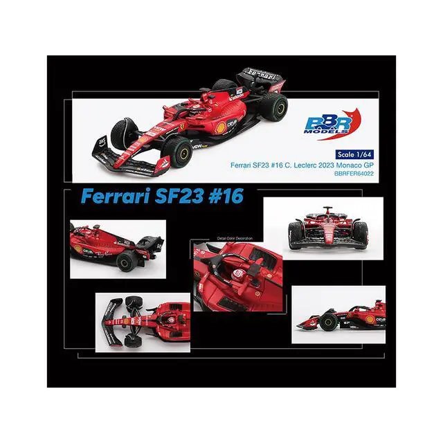 Alt view image 2 of 2 - Ferrari SF-23 #16 Charles Leclerc Formula One F1 "Monaco GP" (2023) 1/64 Diecast Model Car by BBR Models