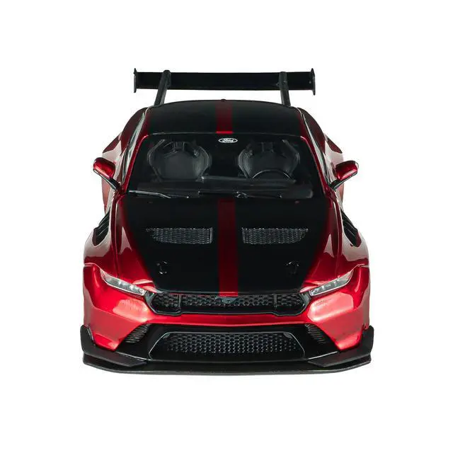 Alt view image 5 of 7 - 2025 Ford Mustang GTD Chroma Flame Red Metallic with Black Stripes 1/43 Diecast Model Car by Solido
