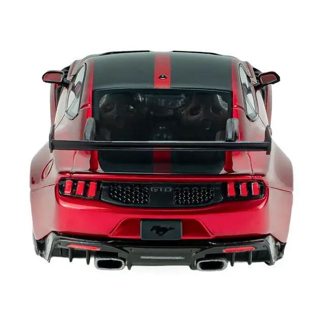 Alt view image 6 of 7 - 2025 Ford Mustang GTD Chroma Flame Red Metallic with Black Stripes 1/43 Diecast Model Car by Solido