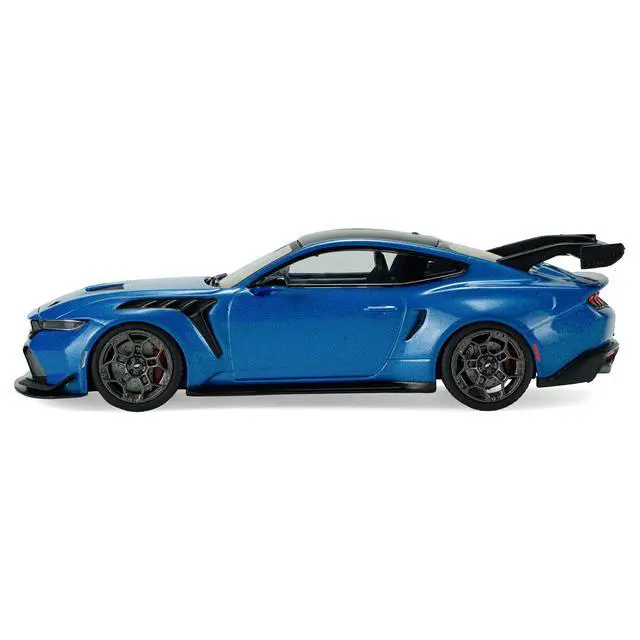 Alt view image 2 of 7 - 2025 Ford Mustang GTD Indulgent Blue Metallic with Black Top 1/43 Diecast Model Car by Solido