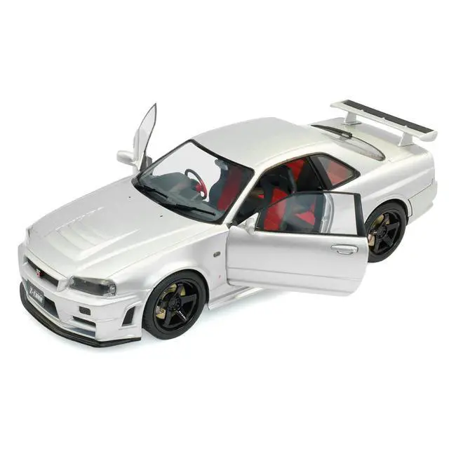 Alt view image 2 of 6 - 1999 Nissan Skyline GT-R (R34) Z-Tune RHD (Right Hand Drive) Silver Metallic 1/18 Diecast Model Car by Solido
