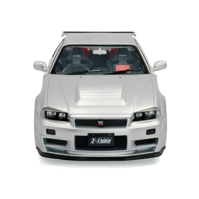 Alt view image 5 of 6 - 1999 Nissan Skyline GT-R (R34) Z-Tune RHD (Right Hand Drive) Silver Metallic 1/18 Diecast Model Car by Solido