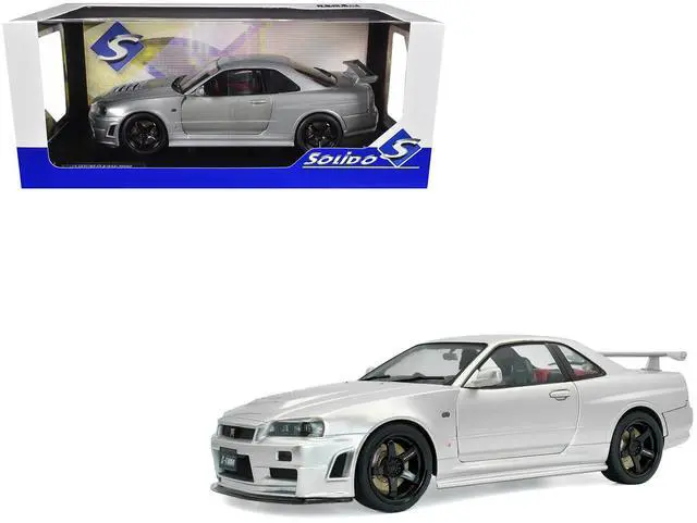 Main image of 1999 Nissan Skyline GT-R (R34) Z-Tune RHD (Right Hand Drive) Silver Metallic 1/18 Diecast Model Car by Solido