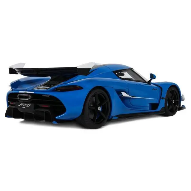 Alt view image 5 of 7 - 2025 Koenigsegg Jesko Blue Metallic with Black Stripes 1/18 Model Car by GT Spirit