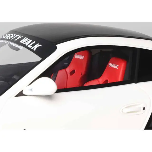 Alt view image 3 of 7 - 2024 Porsche 911 Turbo LB-Works White with Black Top 1/18 Model Car by GT Spirit