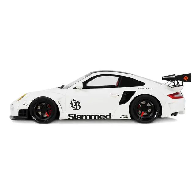 Alt view image 4 of 7 - 2024 Porsche 911 Turbo LB-Works White with Black Top 1/18 Model Car by GT Spirit