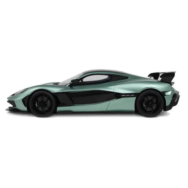 Alt view image 4 of 7 - 2024 Rimac Nevera R Green Metallic with Black Top 1/18 Model Car by GT Spirit