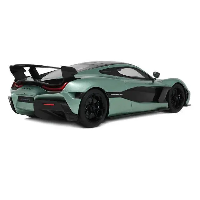 Alt view image 5 of 7 - 2024 Rimac Nevera R Green Metallic with Black Top 1/18 Model Car by GT Spirit