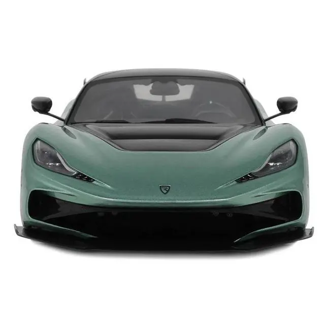 Alt view image 6 of 7 - 2024 Rimac Nevera R Green Metallic with Black Top 1/18 Model Car by GT Spirit