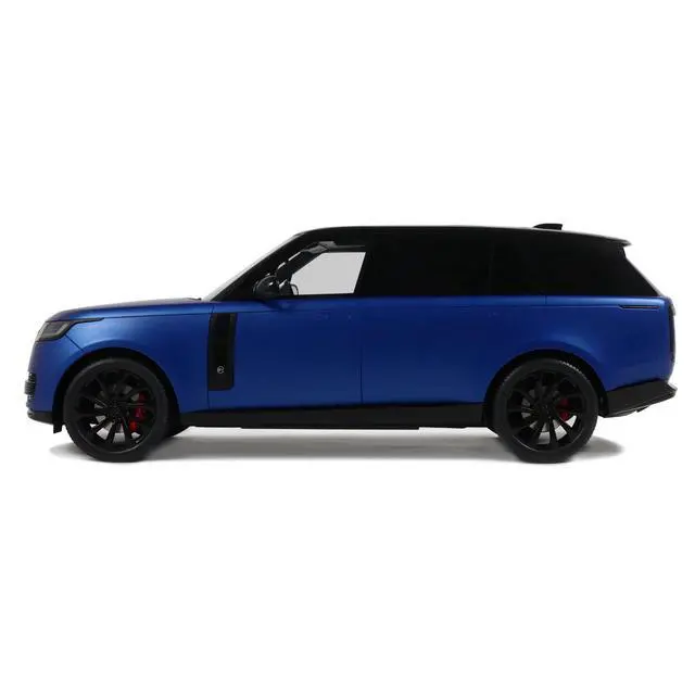 Alt view image 4 of 7 - 2024 Range Rover P615 SV Blue Metallic with Black Top 1/18 Model Car by GT Spirit