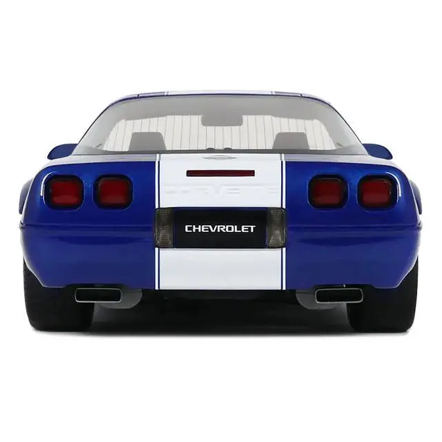 Alt view image 7 of 7 - 1996 Chevrolet Corvette C4 Grand Sport Blue Metallic with White Stripe 1/18 Model Car by GT Spirit