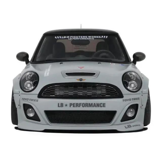 Alt view image 6 of 7 - 2015 Mini Cooper R56 LB-Works "LB Nation" Gray with Black Top Limited Edition to 999 pieces 1/18 Model Car by Otto Mobile