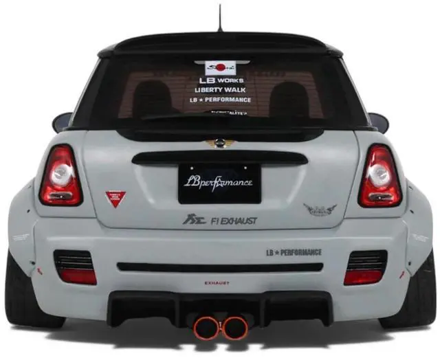 Alt view image 7 of 7 - 2015 Mini Cooper R56 LB-Works "LB Nation" Gray with Black Top Limited Edition to 999 pieces 1/18 Model Car by Otto Mobile