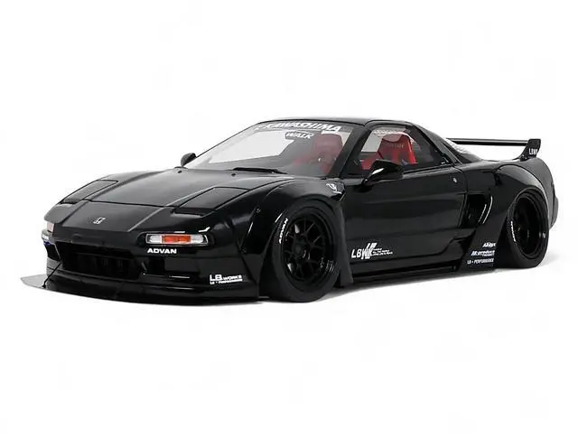 Main image of 2020 Honda NSX (NA1) LB-Works Black with Red Interior Limited Edition to 2000 pieces Worldwide 1/18 Model Car by Otto Mobile