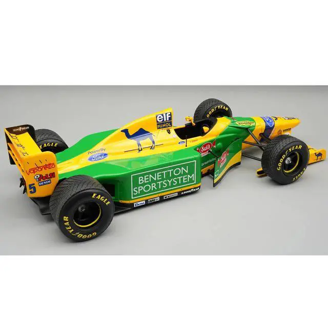Alt view image 2 of 3 - Benetton B193B #5 Michael Schumacher 2nd Place F1 "British GP" (1993) "Mythos Series" with Case 1/18 Model Car by Tecnomodel