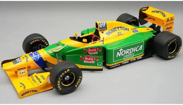 Main image of Benetton B193B Michele Alboreto Test Car F1 "Barcelona Test" (1993) "Mythos Series" with Case 1/18 Model Car by Tecnomodel