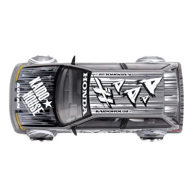 Alt view image 5 of 6 - Honda Civic (EF) "Manga V1" Gray Metallic with Graphics "Kaido House" Special 1/64 Diecast Model Car by Mini GT