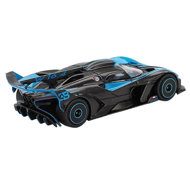 Alt view image 3 of 6 - Bugatti Bolide Presentation Blue and Carbon Fiber Limited Edition 1/64 Diecast Model Car by Mini GT