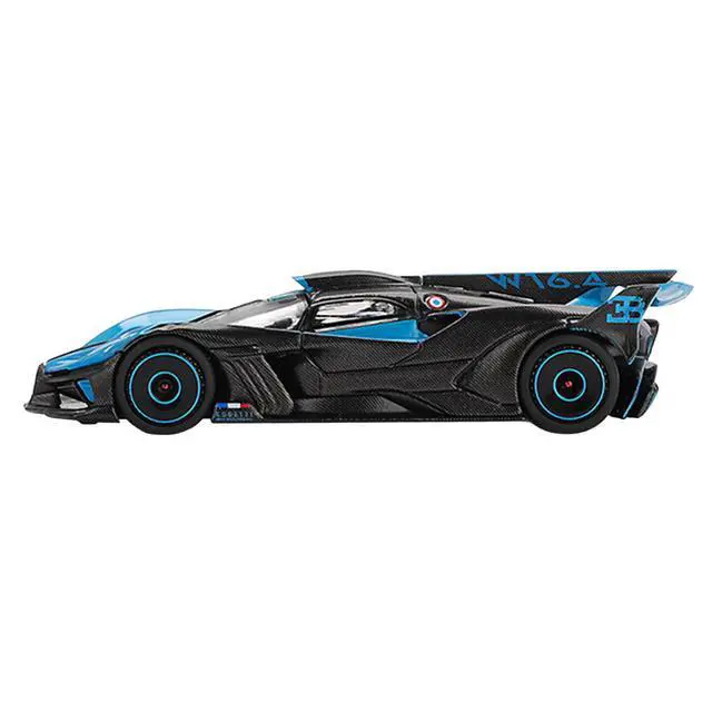 Alt view image 2 of 6 - Bugatti Bolide Presentation Blue and Carbon Fiber Limited Edition 1/64 Diecast Model Car by Mini GT