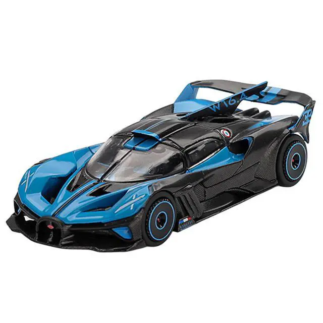 Alt view image 4 of 6 - Bugatti Bolide Presentation Blue and Carbon Fiber Limited Edition 1/64 Diecast Model Car by Mini GT