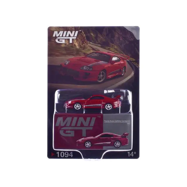 Alt view image 6 of 6 - Toyota Supra "VeilSide Combat V-I" Red Limited Edition 1/64 Diecast Model Car by Mini GT