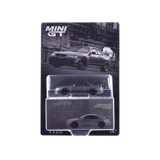 Alt view image 5 of 6 - Nissan Skyline GT-R (NISMO BCNR33 CRS Version) RHD Dark Metal Gray Metallic Limited Edition 1/64 Diecast Model Car by Mini GT