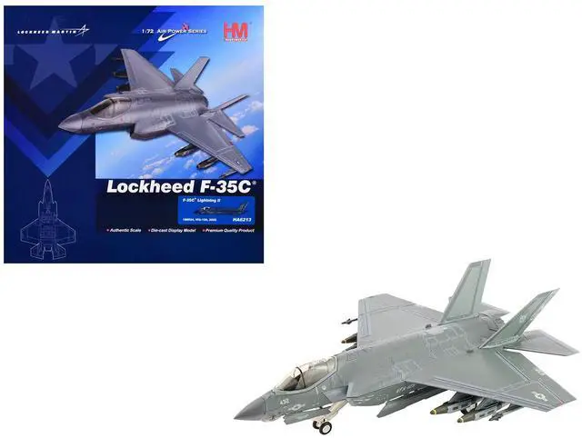 Main image of Lockheed F-35C Lightning II Aircraft "169034, VFA-125 Rough Raiders" (2022) US Navy 1/72 Diecast Model by Hobby Master