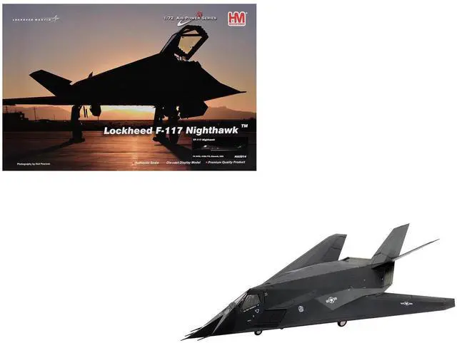 Main image of Lockheed YF-117 Nighthawk Stealth Aircraft "Edwards AFB" (2005) United States Air Force 1/72 Diecast Model by Hobby Master
