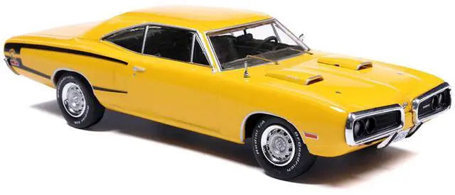 Alt view image 3 of 6 - 1970 Dodge Coronet Super Bee Yellow with Black Stripes 1/43 Diecast Model by IXO Models