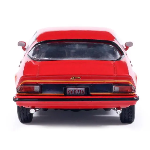 Alt view image 6 of 6 - 1977 Chevrolet Camaro Z28 Red with Hood Stripes 1/64 Diecast Model by IXO Models