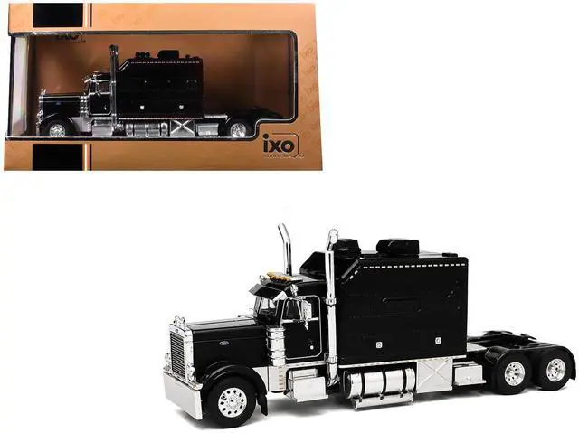 Main image of 2002 Peterbilt 379 Custom Truck Tractor Black 1/64 Diecast Model by IXO Models