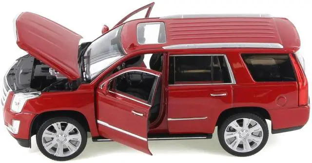 Alt view image 5 of 11 - 2017 Cadillac Escalade with Sunroof Red Metallic 1/24-1/27 Die Cast Model Car by Welly