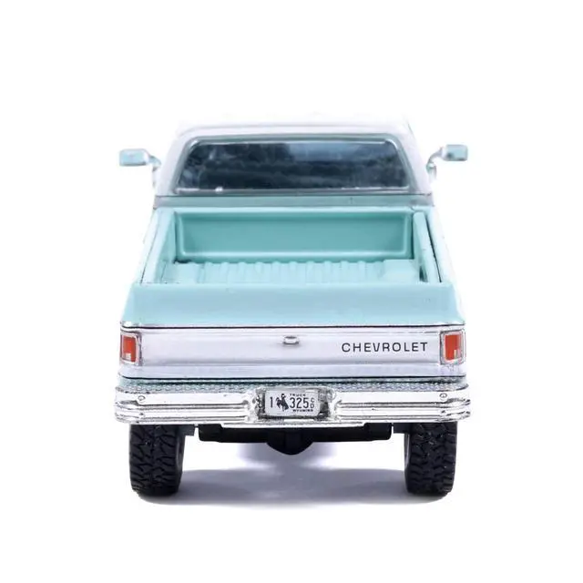 Alt view image 6 of 6 - 1978 Chevrolet Silverado K30 Crew Cab Pickup Truck Light Blue and White with Blue Interior 1/64 Diecast Model by IXO Models