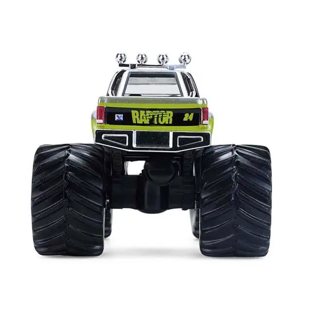 Alt view image 5 of 6 - 1986 Chevrolet S10 Monster Truck #24 "Raptor" Black and Green with Graphics 1/64 Diecast Model Car by Greenlight