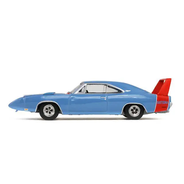 Alt view image 2 of 6 - 1969 Dodge Charger Daytona Blue with Red Stripes "America 250 Edition" 1/64 Diecast Model Car by Greenlight