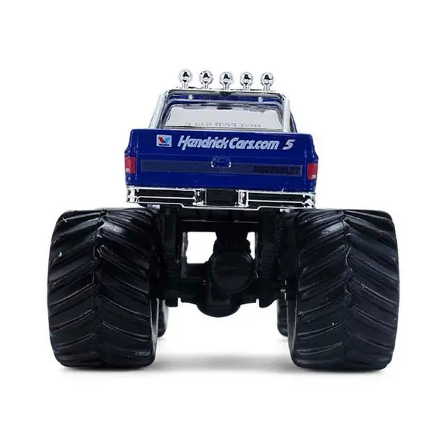Alt view image 5 of 6 - 1981 Chevrolet K20 Monster Truck #5 "HendrickCars.com" Blue and White with Graphics 1/64 Diecast Model Car by Greenlight